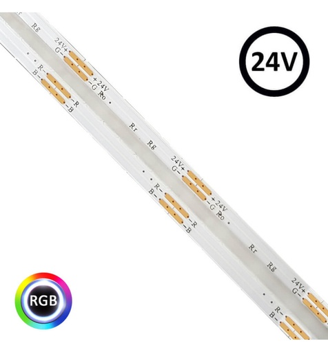 [sp630d15wrgb] Tira LED 24V RGB | COB | 5m | 630LED/M |15W/M | 