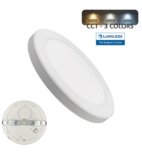 [lpn6w-cct] Downlight + Plafon LED - Circular- MOSS BLANCO 6w