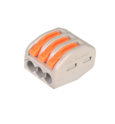 [cnt-91170] Conector Rápido - 3 Entradas - PCT-212 Para Cable Eléctrico - 0.08-4mm²
