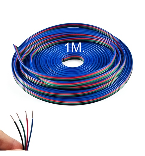 [0011

] Cable Para Tira LED RGB 4 Hilos - 1 Metro - 4X0.5mm 25m/rollo
