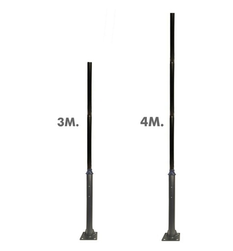 [91875-4m] Columna BRUSELAS Negro  - 4 Metros