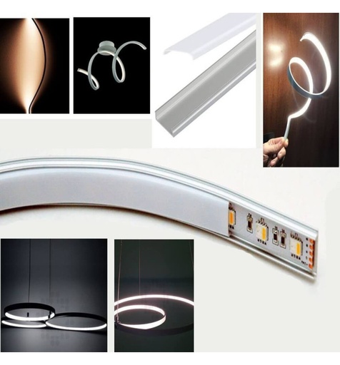 [PAF2M] Perfil Flexible Aluminio "U" 2 metros