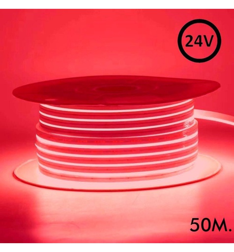 [red91040] Neon 24v 50m/rollo rojo