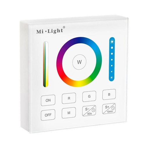 [B0] Panel de control táctil RGB+CCT - 1 zona - RF 2.4GHz - Blanco - Milight