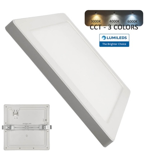 [lpn18w-cctb] Downlight + Plafon LED - Cuadrado- MOSS BLANCO 18w 91262