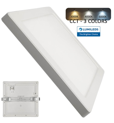 [lpn24w-cctb] Downlight + Plafn LED - Cuadrado- MOSS BLANCO 24w 91263