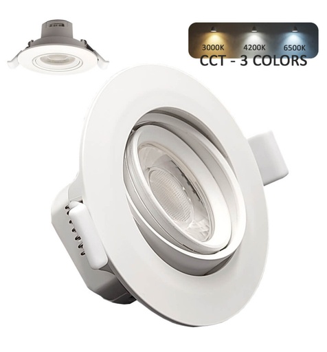 [LSPL7W-CCTb] Empotrable LED 7W - Circular  -  cct 