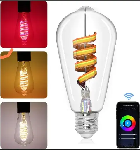 [fitop] Bombilla LED E27 Bombilla RGB inteligente